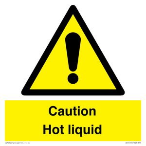 Caution Hot liquid